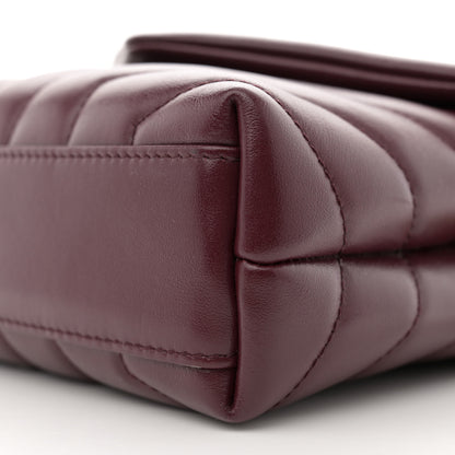 Saint Laurent Calfskin Y Quilted Monogram Toy Loulou Monogram Crossbody Bag Rouge Legion 11 of 14