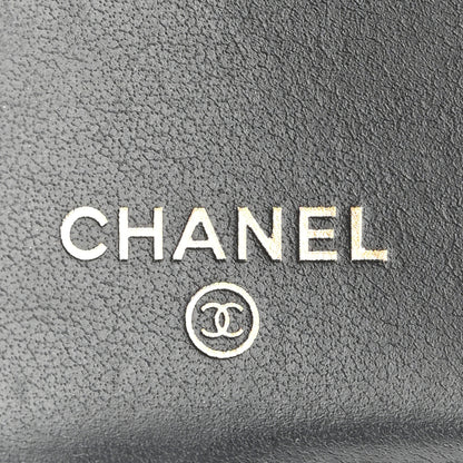 Chanel Caviar Quilted Multi Chain CC Compact Bifold Wallet Black 6 of 7