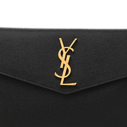 Saint Laurent Grain De Poudre Uptown Pouch Black 7 of 7