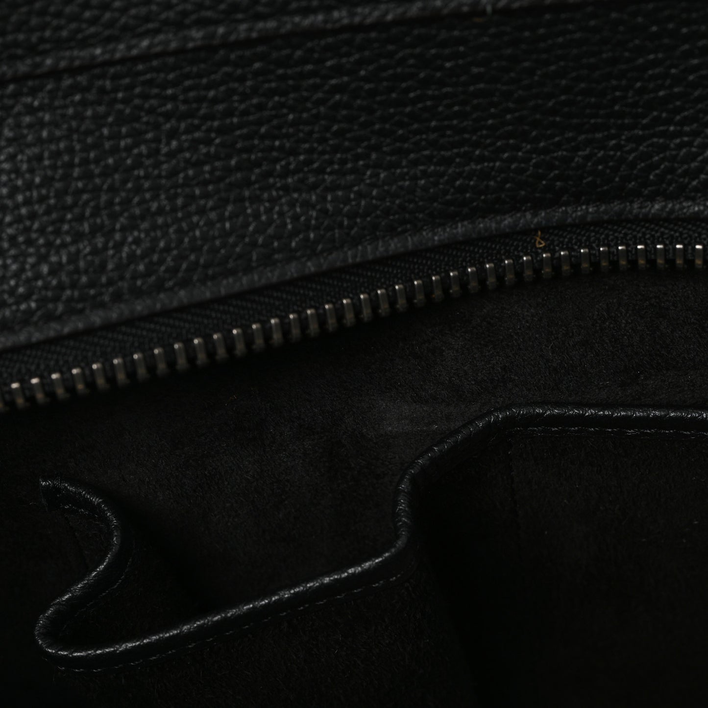 Drummed Calfskin Mini Luggage Black