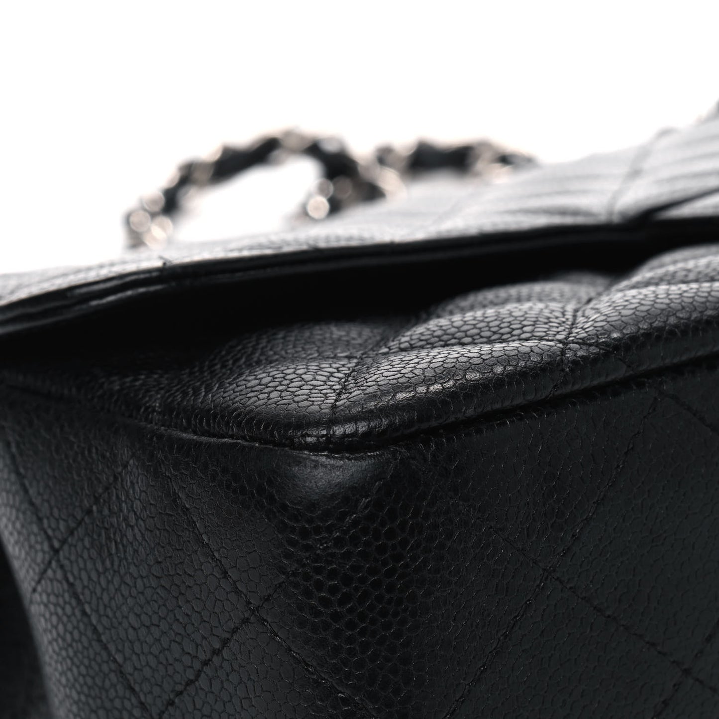 Caviar Quilted Jumbo Single Flap Black