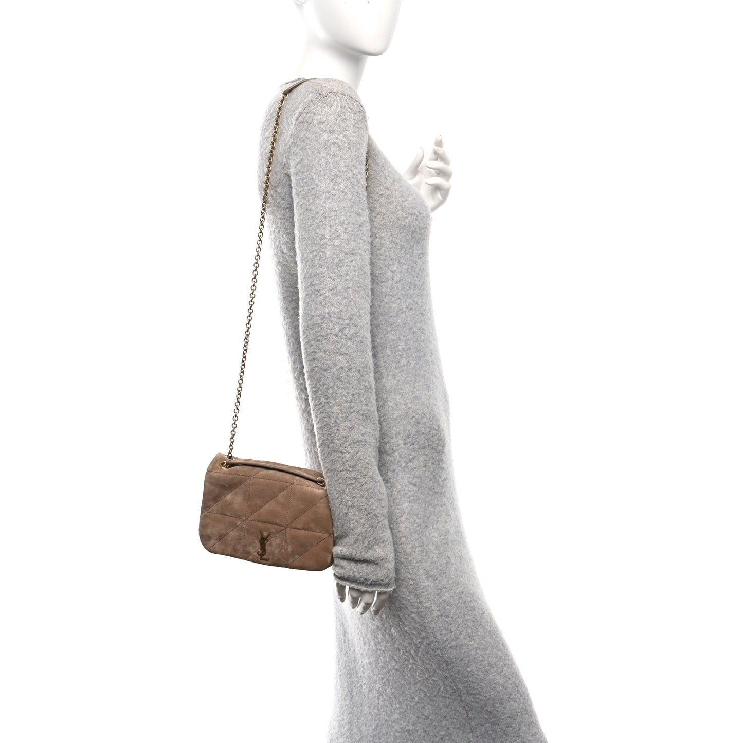 Suede Matelasse Monogram Mini Jamie 4.3 Whisper Pink