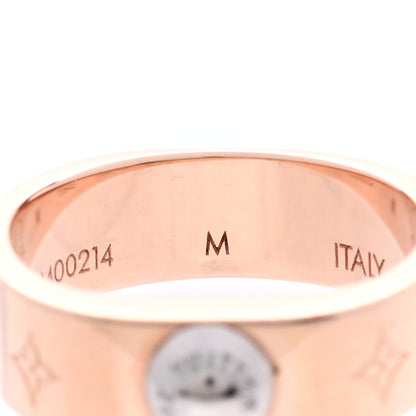 Louis Vuitton Brass Monogram Engraved Nanogram Ring M Pink Gold 4 of 7
