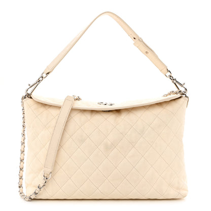 Chanel Caviar Quilted French Riviera Hobo Dark White 1 of 16