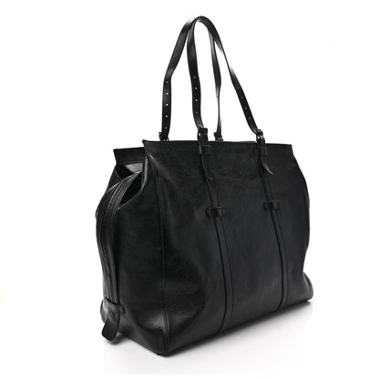 Gucci Calfskin Monochrome Medium Double G Tote Bag Black 3 of 10