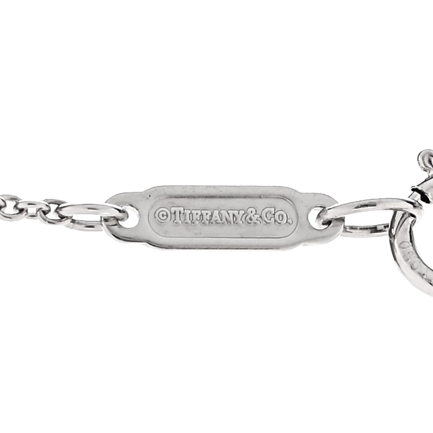 Platinum Diamond Fleur de Lis Key Bar Pendant Necklace