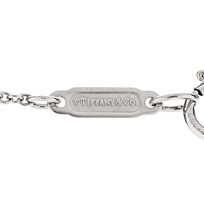 Tiffany Platinum Diamond Fleur de Lis Key Bar Pendant Necklace 6 of 6