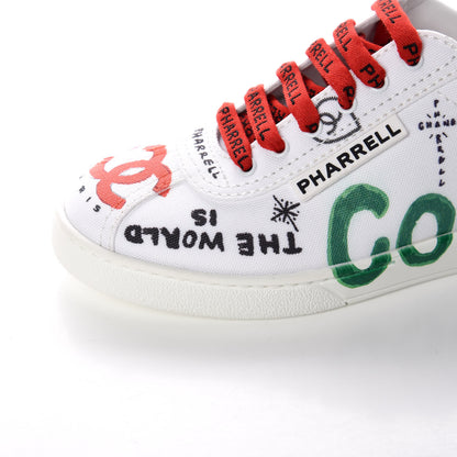 Chanel x Pharrell Williams Canvas Womens Sneakers 35 White 11 of 23
