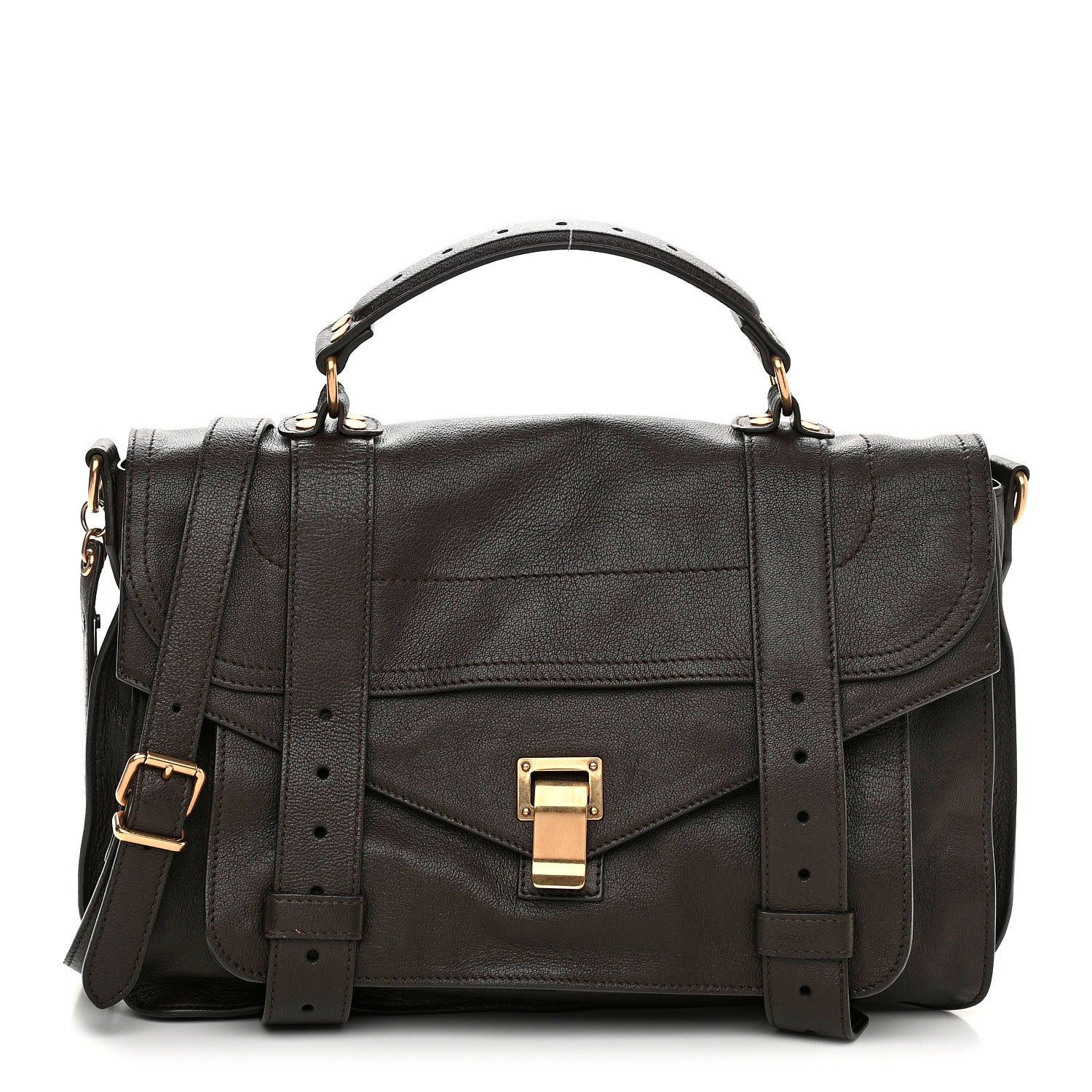 Proenza Schouler Lambskin Medium PS1 Satchel Dark Chocolate 1 of 9