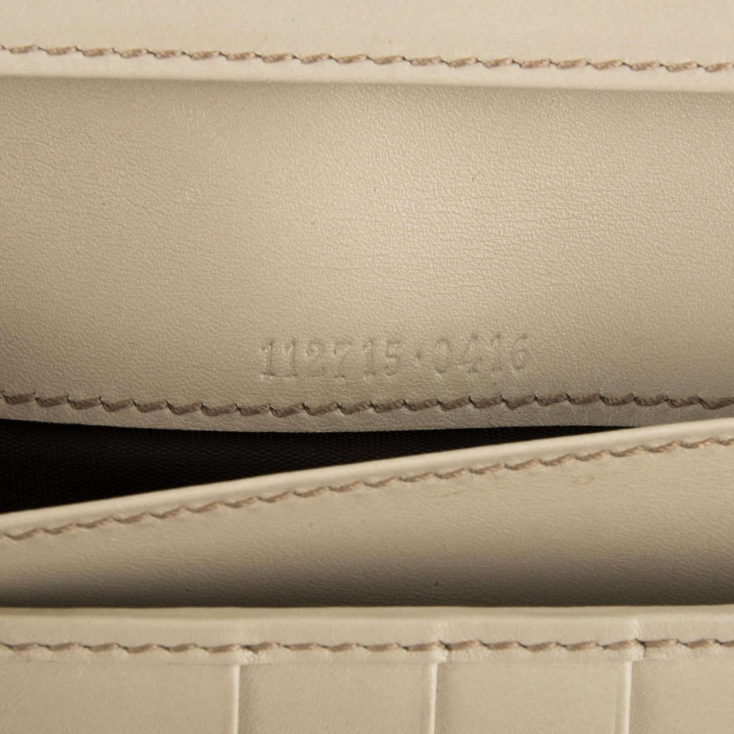 Guccissima Margaux Calfskin Metal Bar Continental Flap Wallet Mystic White