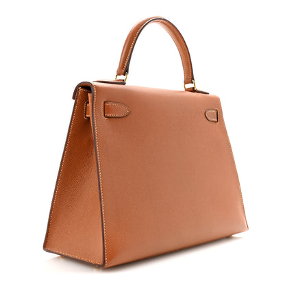 Hermes Courchevel Kelly Sellier 28 Gold 3 of 16