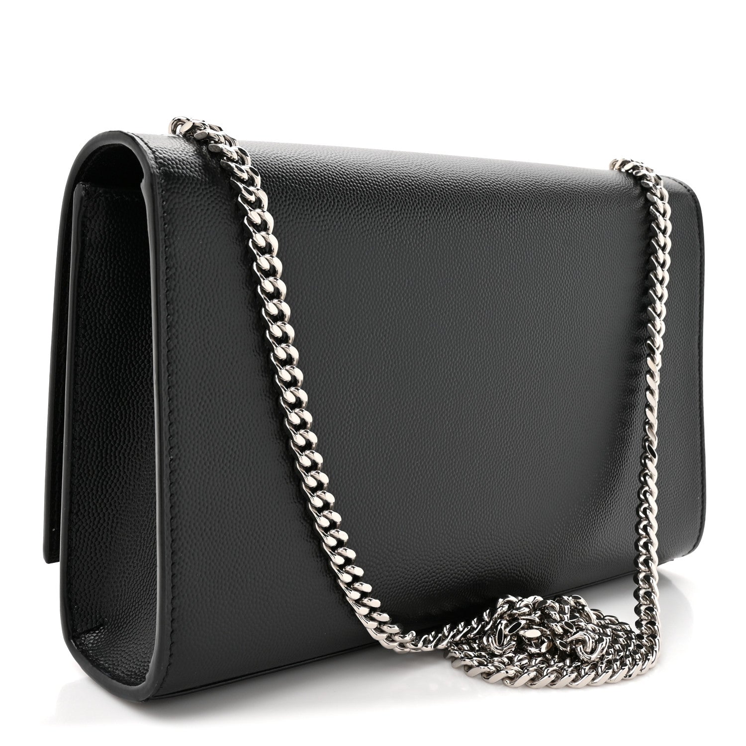 Saint Laurent Grain De Poudre Medium Classic Monogram Kate Satchel Black 3 of 11