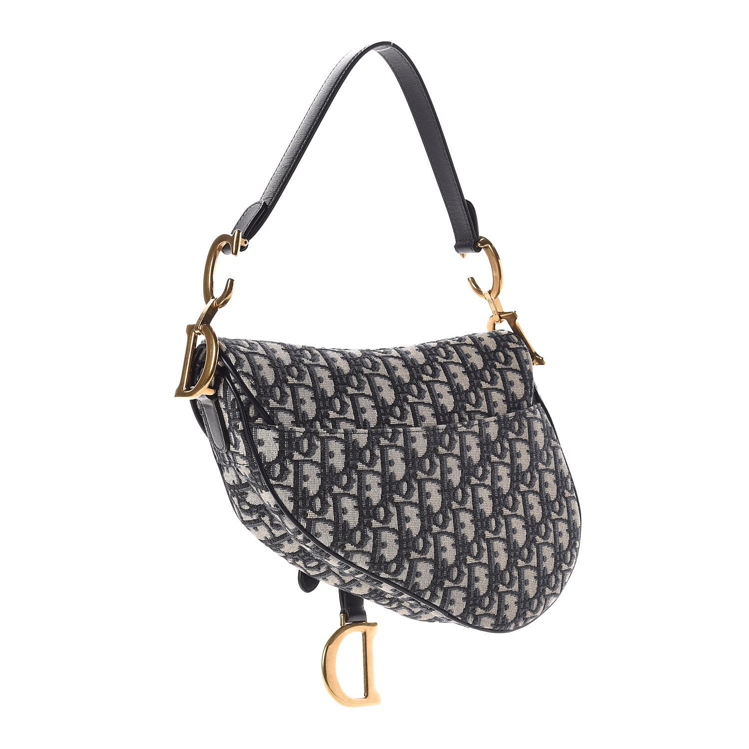 Christian Dior Oblique Saddle Bag Blue 3 of 7