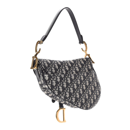Christian Dior Oblique Saddle Bag Blue 3 of 7
