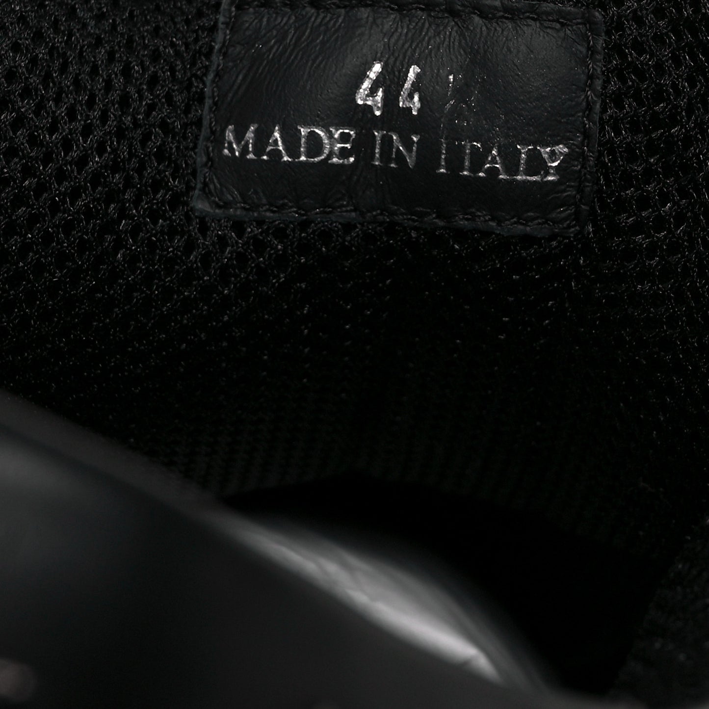 Calfskin Mens Star Stud Sneaker 44 Black