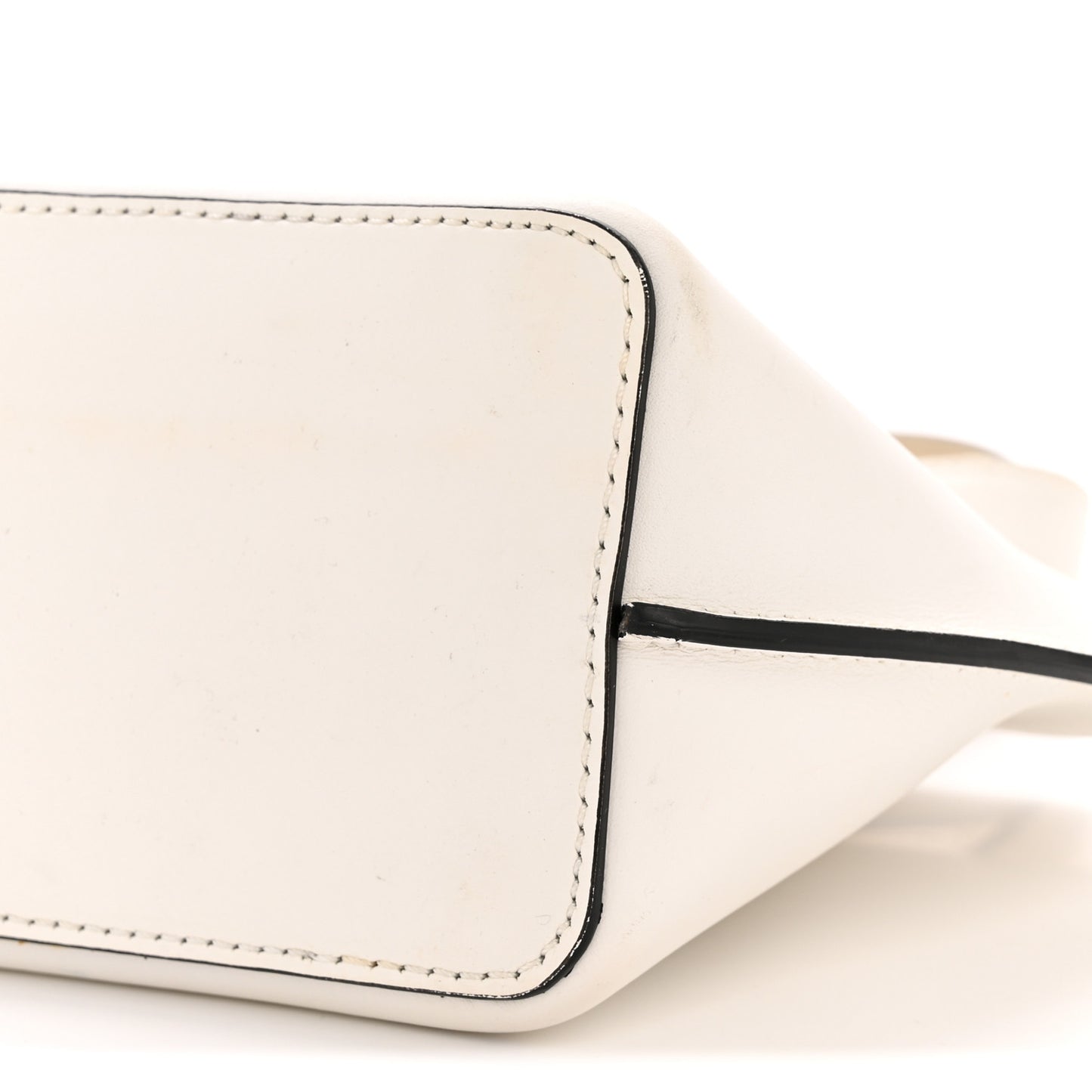 Vitello Mini Virtus Bucket Bag White