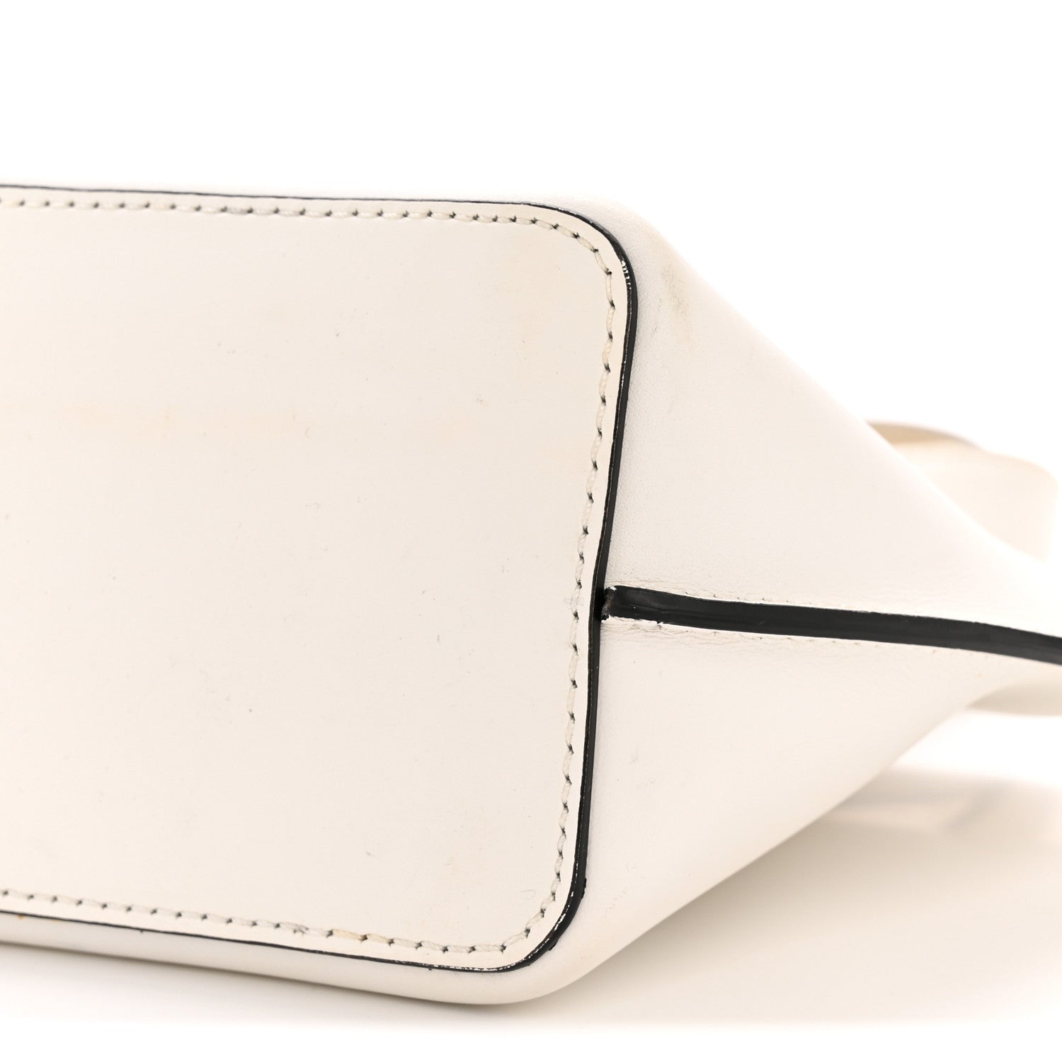 Versace Vitello Mini Virtus Bucket Bag White 9 of 13