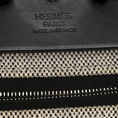 Hermes Toile H Berline Vache Hunter Herbag Zip PM 31 Black Ecru 7 of 13