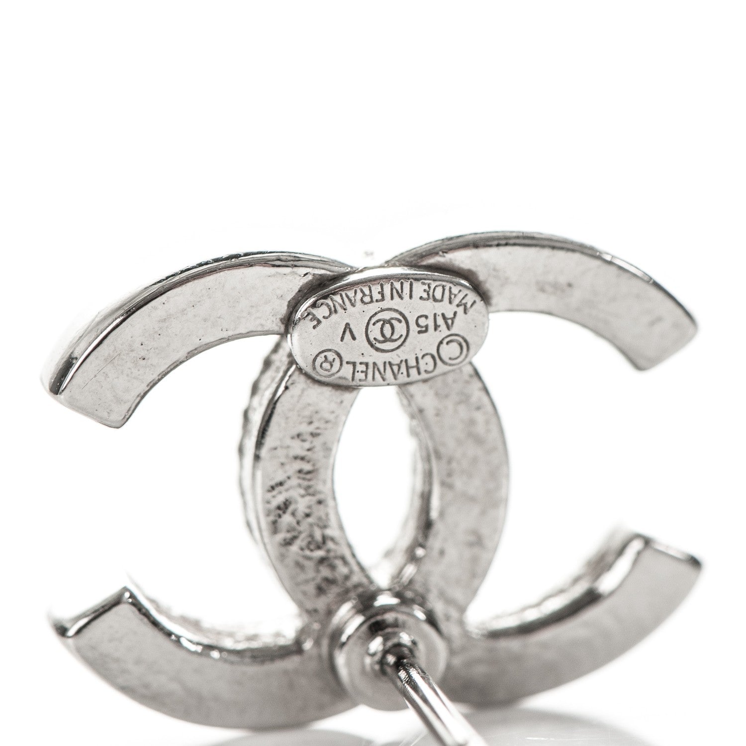 Chanel Crystal CC Earrings Silver 6 of 8