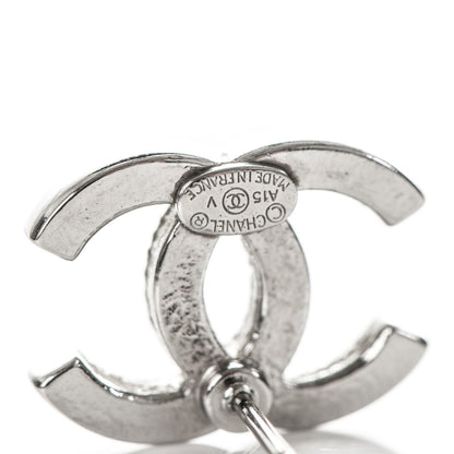 Chanel Crystal CC Earrings Silver 6 of 8