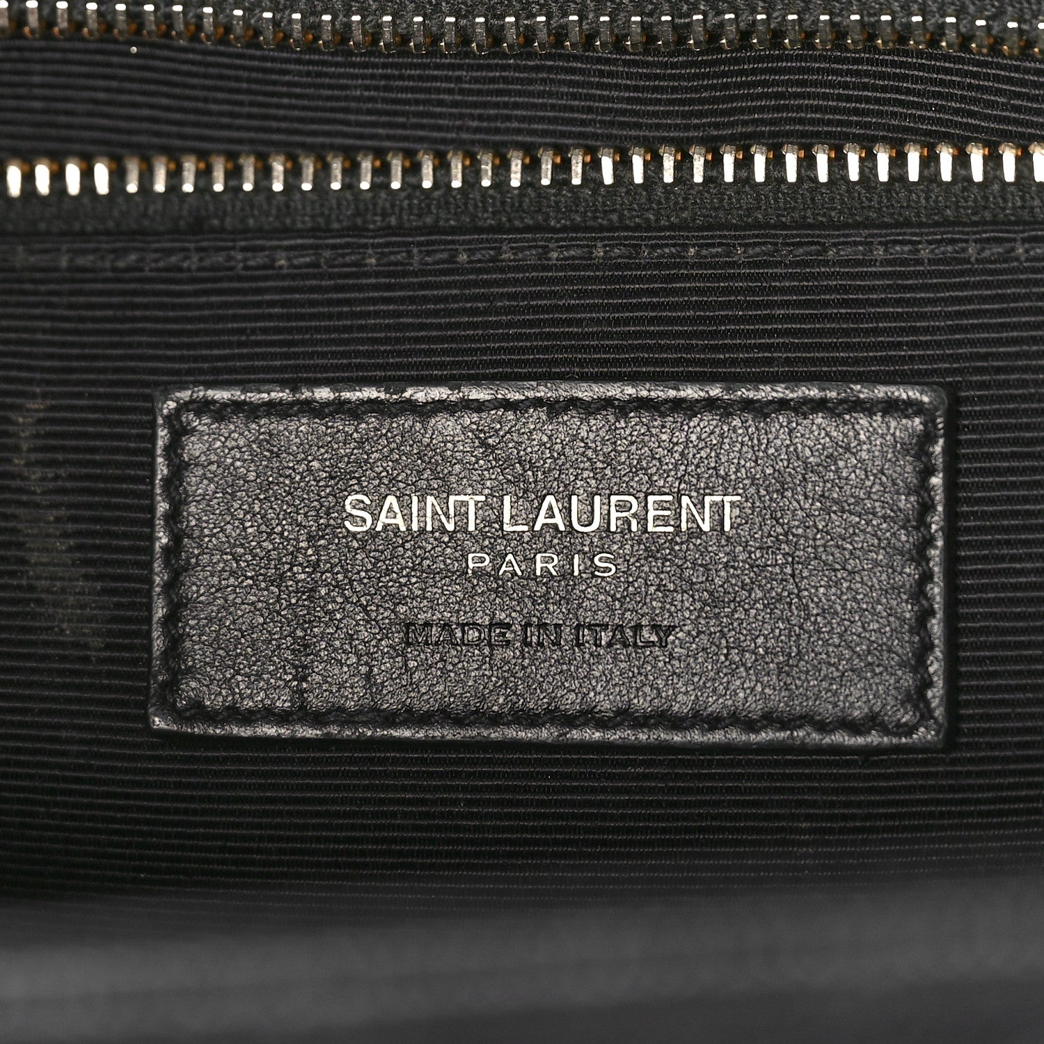 Saint Laurent Grain De Poudre Matelasse Chevron Large Monogram Satchel Black 6 of 13