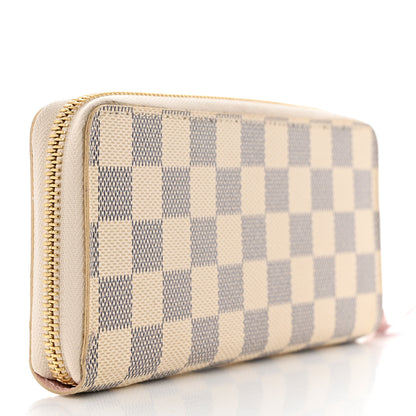 Louis Vuitton Damier Azur Clemence Wallet Rose Ballerine 3 of 10
