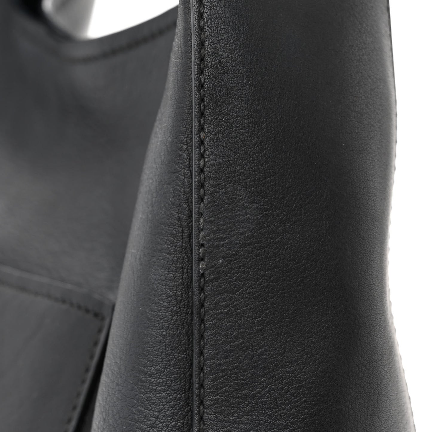 Vitello Corsica Pocket Hobo Bag Black