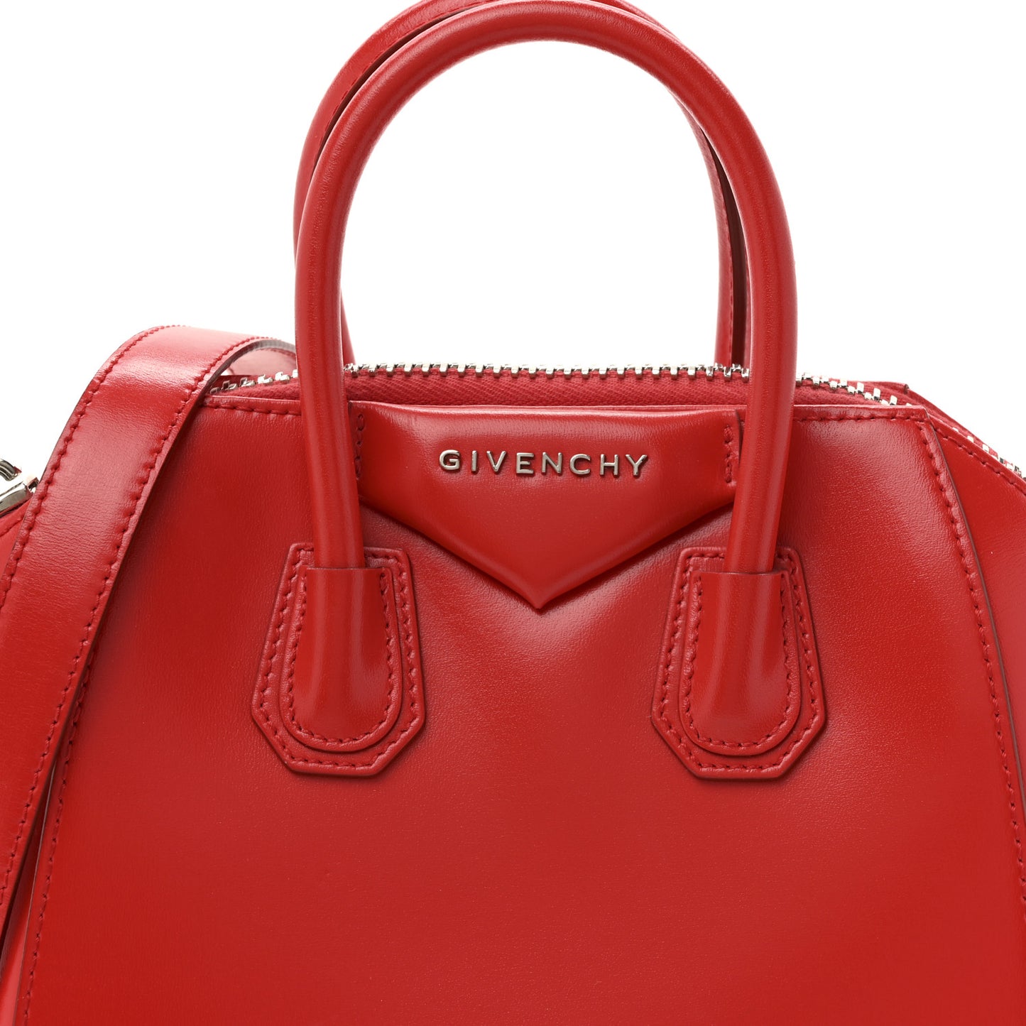 Shiny Lord Calfskin Mini Antigona Red