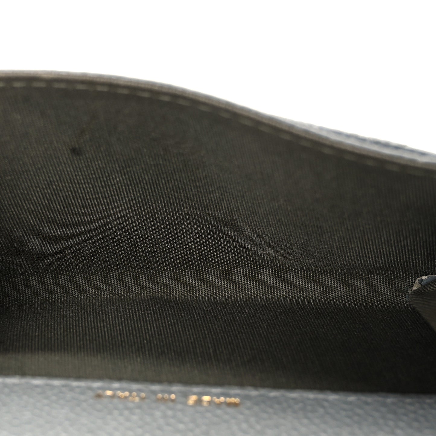 Caviar Quilted Boy Flap Card Holder Grey