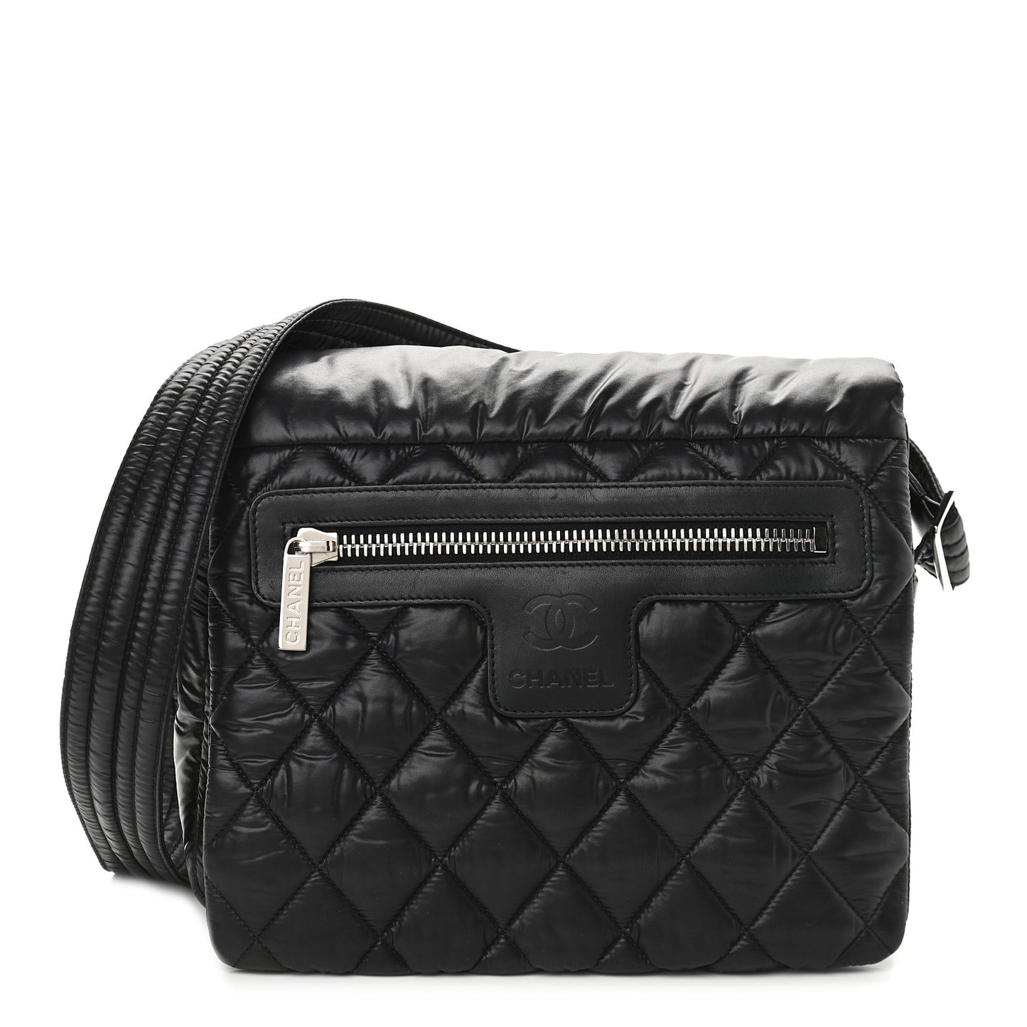 Nylon Small Coco Cocoon Messenger Bag Black