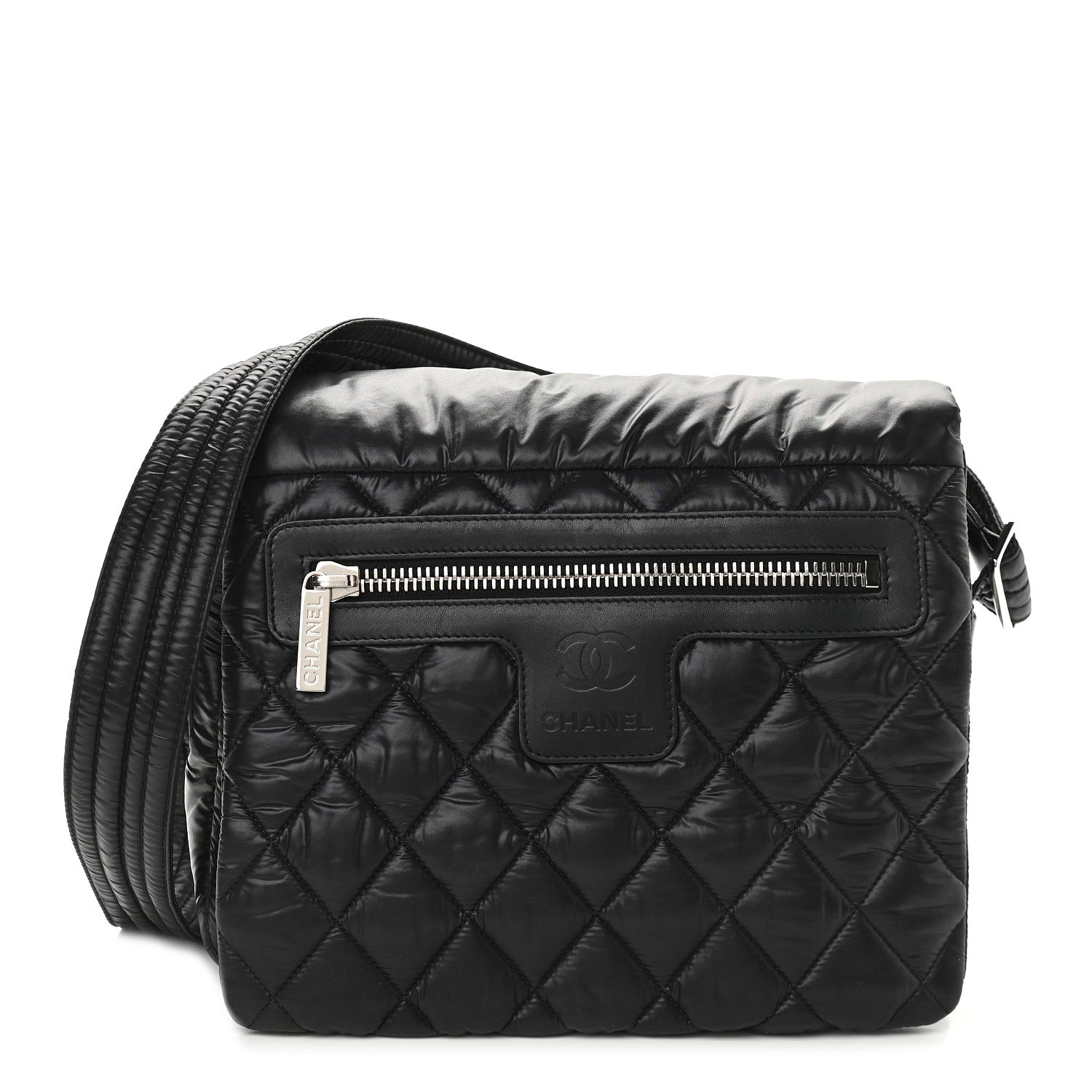 Chanel Nylon Small Coco Cocoon Messenger Bag Black 1 of 9