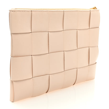 Bottega Veneta Nappa Maxi Intrecciato Small Cassette Flat Zip Pouch Melon Washed 3 of 6