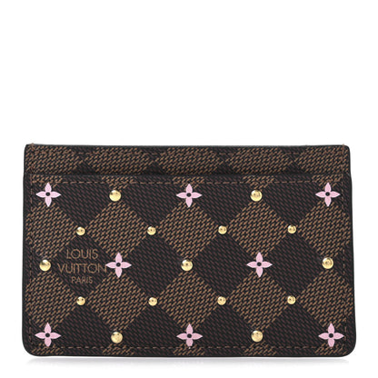 Louis Vuitton Damier Ebene Studded Card Holder 1 of 7