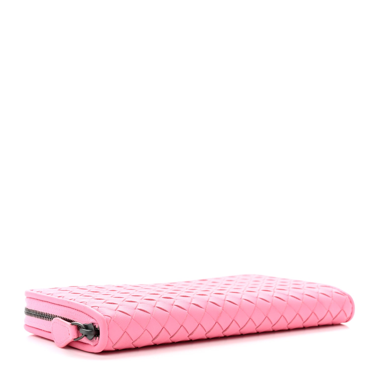 Bottega Veneta Nappa Intrecciato Zip Around Wallet Pink 4 of 8