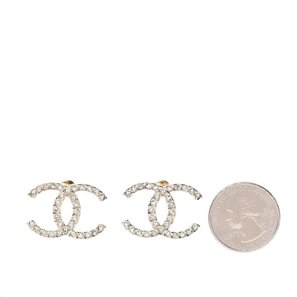 Chanel Baguette Crystal High Society CC Earrings Gold 2 of 5