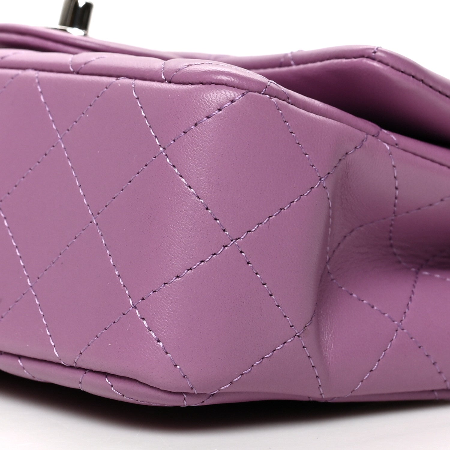 Chanel Lambskin Quilted Mini Rectangular Flap Purple 11 of 12
