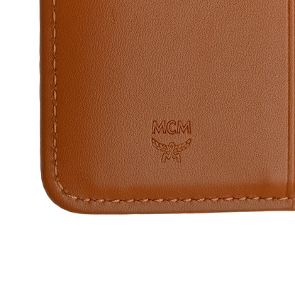 MCM Visetos New Year Series Rooster Mini Zip Around Wallet Cognac 6 of 8