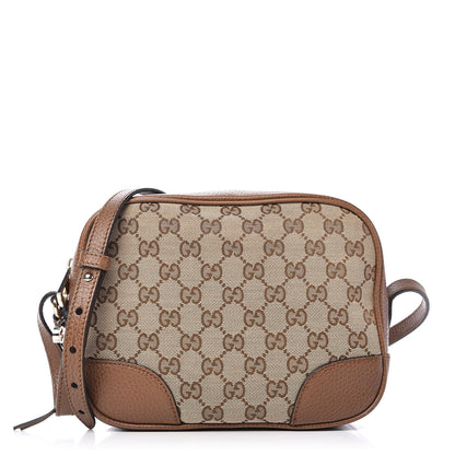 Gucci Monogram Mini Bree Messenger Bag Beige Tabacco 1 of 11