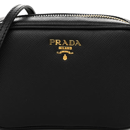 Prada Saffiano Mini Camera Crossbody Bag Black 7 of 9