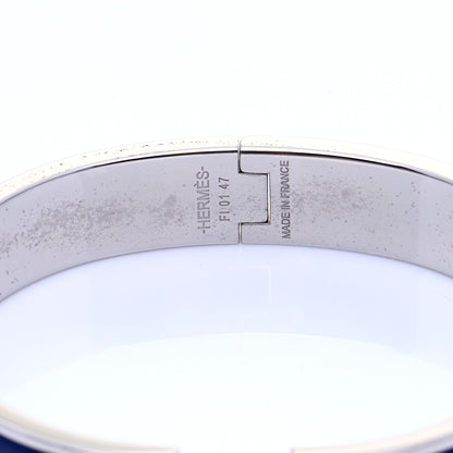 Hermes Enamel Narrow Clic Clac H Bracelet GM Indigo 4 of 8