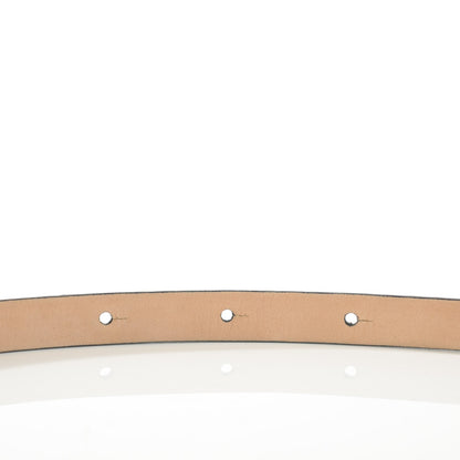Chanel Leather CC Logo Skinny Belt 80 32 Navy Blue 11 of 12
