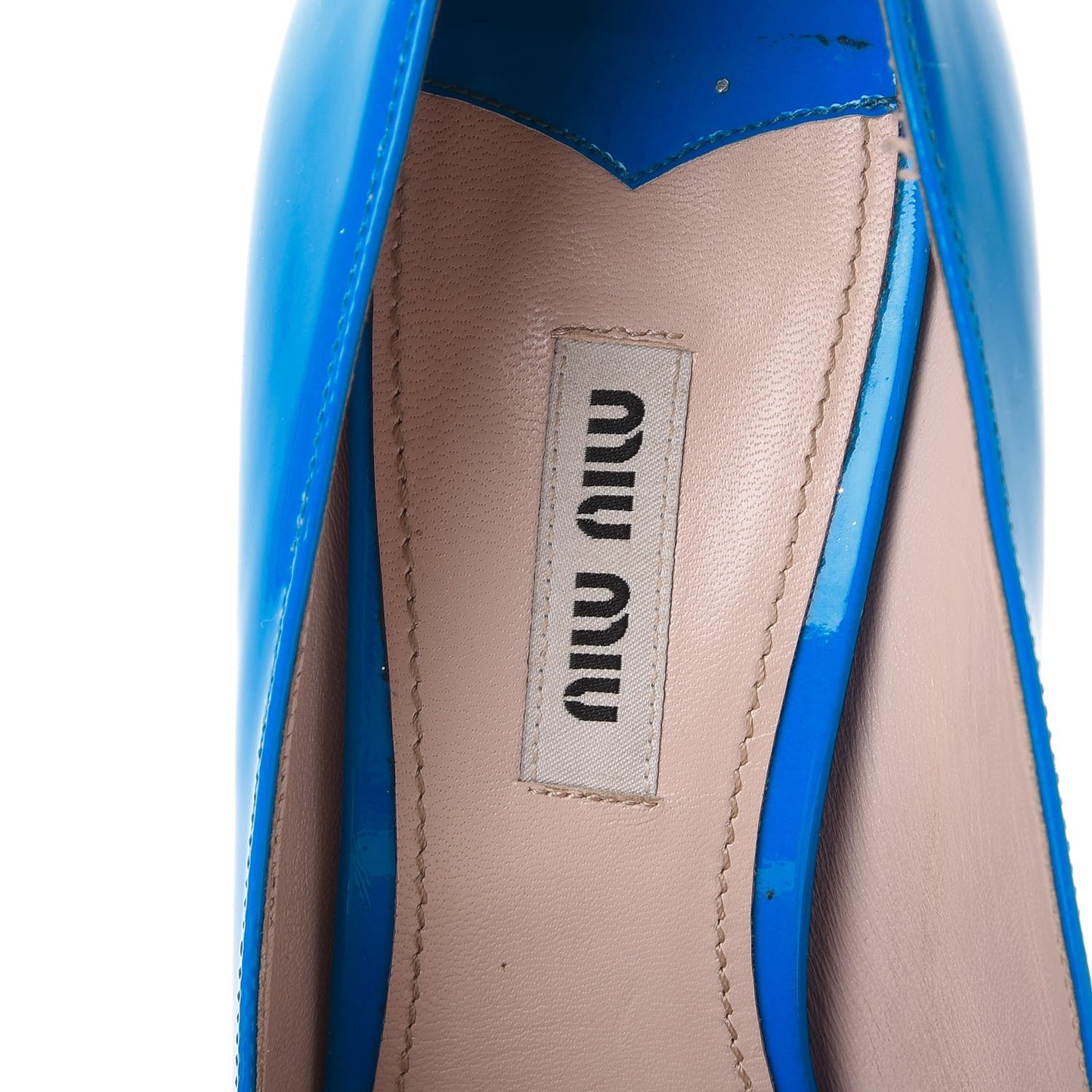 Patent Glitter Peep Toe Pumps 38 Blue