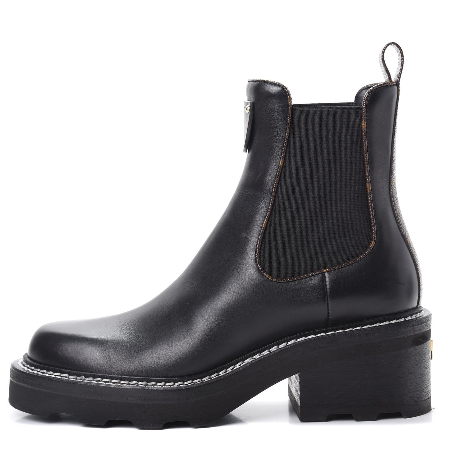 Calfskin Monogram Beaubourg Ankle Boots 38.5 Black
