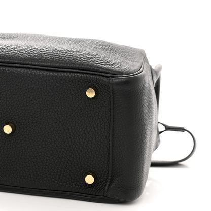 Hermes Taurillon Clemence Lindy 26 Black 9 of 9