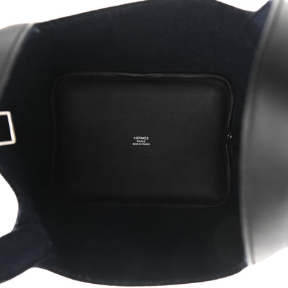 Hermes Feutre Swift Picotin Lock 18 PM Bleu Nuit Black 5 of 11