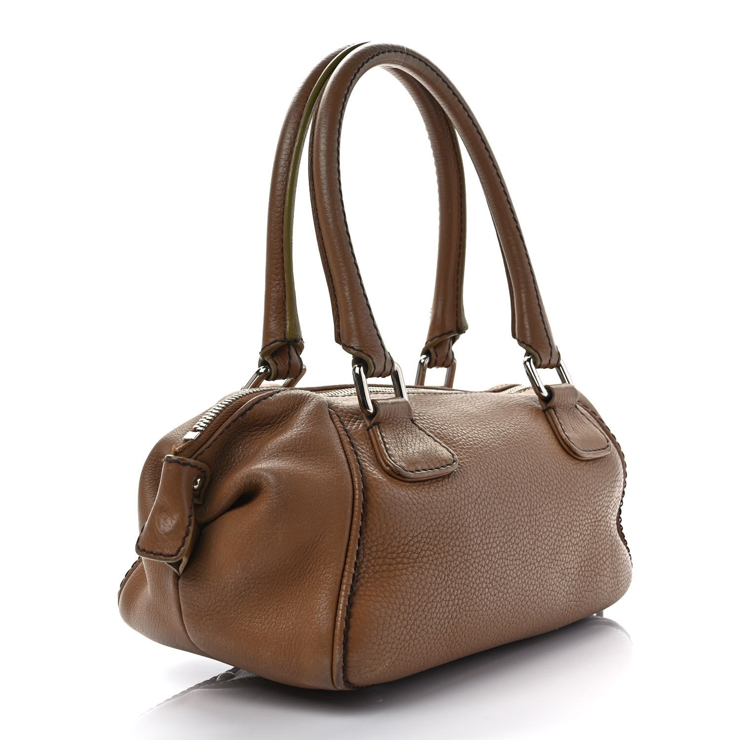 Chanel Calfskin Small Tassel Bowler Light Brown 3 of 13