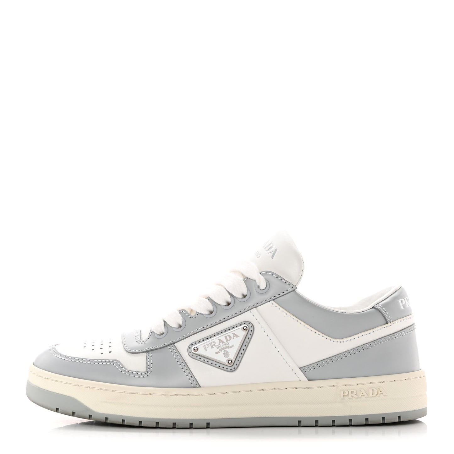 Vitello Sport Spazzolato Rois Triangle Logo Womens Downtown Low Top 30mm Sneakers 37.5 White Fiordaliso