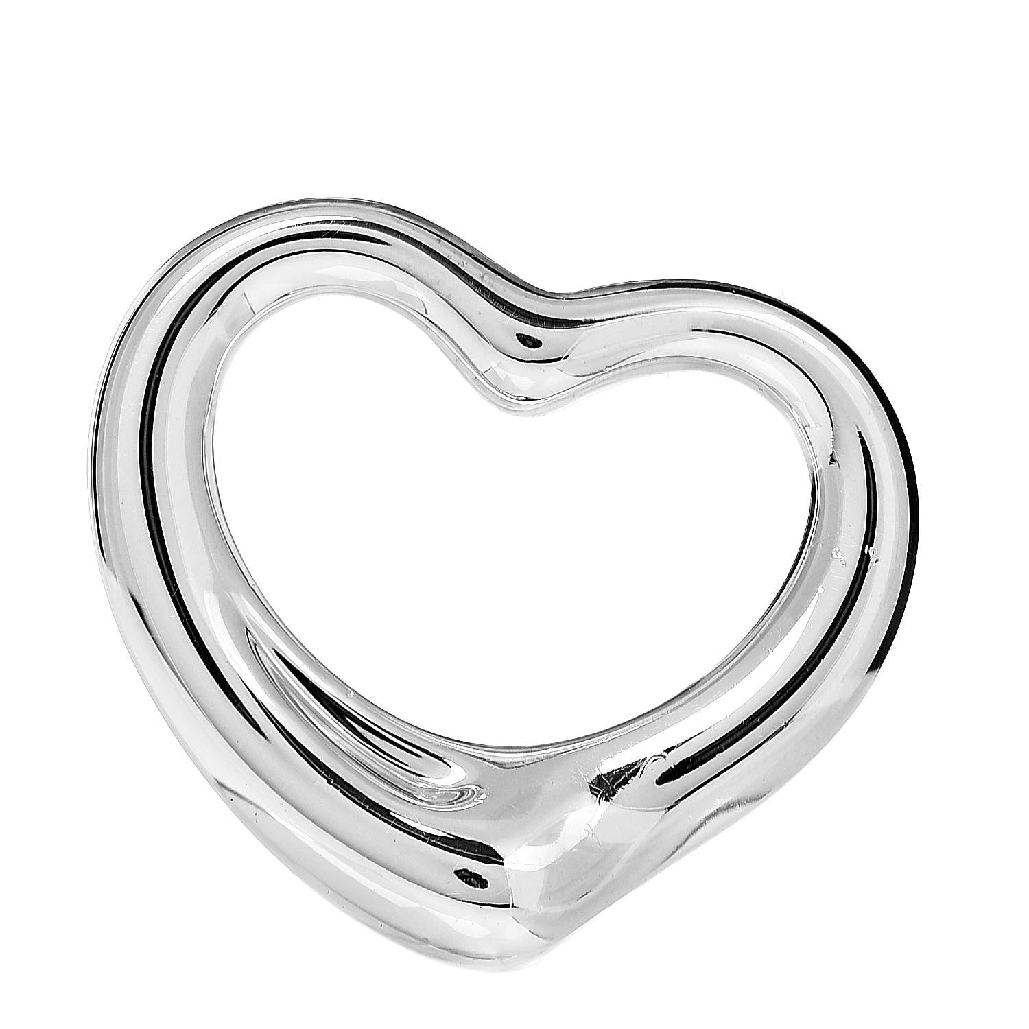Tiffany Sterling Silver 22mm Elsa Peretti Open Heart Pendant 1 of 2