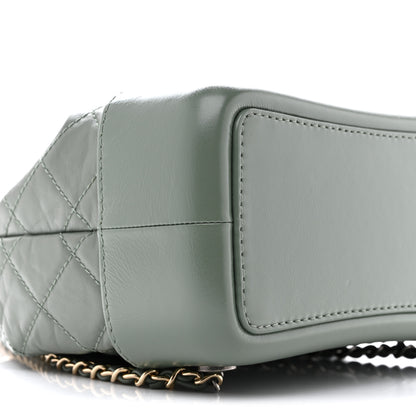 Chanel Aged Calfskin Quilted Small Gabrielle Backpack Green 9 of 12