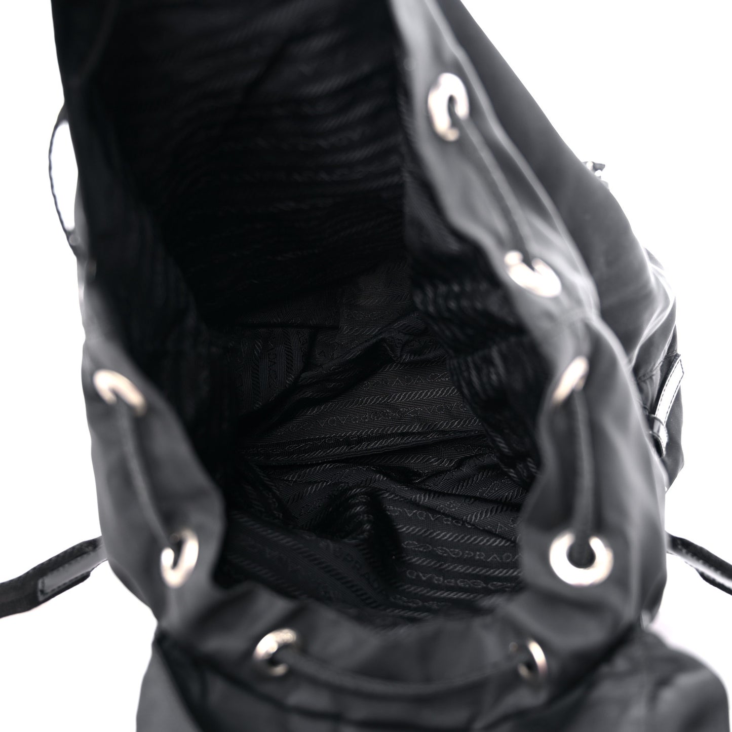 Nylon Vela Cinch Backpack Black